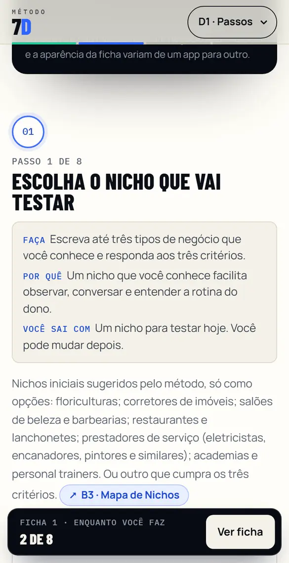 Captura real da Central de Execução, Orientação: Você abre e sabe o que fazer em seguida.